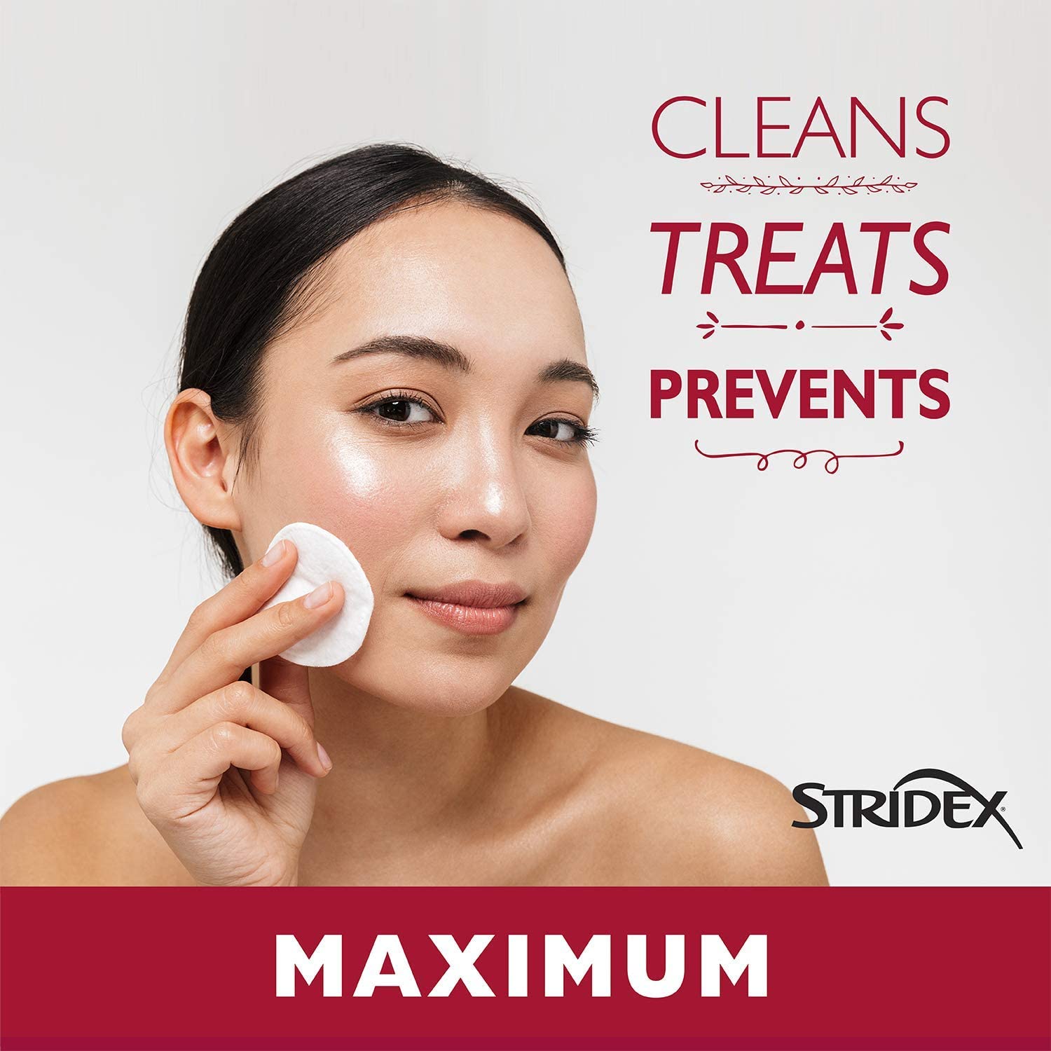 Stridex Single-Step Acne Control, Maximum, Alcohol Free, 90 Soft Touch Pads