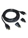 Generic 3-In-1 HDMI To HDMI/Micro HDMI/Mini HDMI Adapter Cable, Black