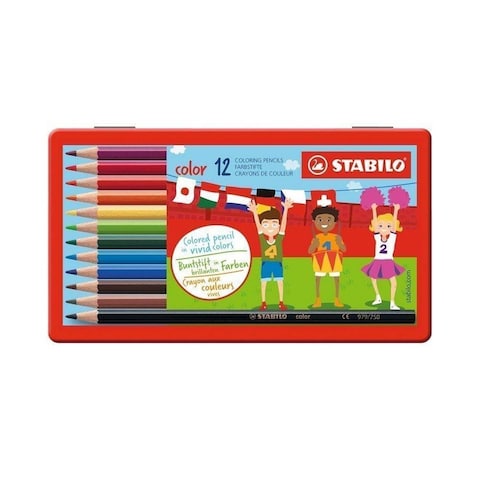 Stabilo Coloring Pencils Metal Box - 12 Colors