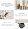 Dog cage with Open-top design, Lockable doors, and Universal wheels, Durable plastic dog crate kennel for medium and large dogs, suitable for indoor &amp; outdoor 82 cm (Khaki)