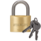 Stanley Padlock Brass 50mm Standard Shackle with 3 Keys