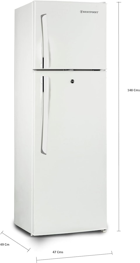 Westpoint 180 Liters Top Mount Double Door Refrigerator DEFROST, 2 Star ESMA RATED with Lock &amp; Key, Inside Light, WRN1816ER White