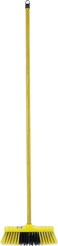 Royalford 31 Cm Floor Broom With A Long Handle- Rf11651 Large And Wide Broom Head For All Floor Types Ideal For Sweeping And Cleaning Room, Bathroom, Kitchen, Light-Weight Yellow And Black