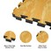 YALLA HomeGym 30MM Premium Exercise Mat, Wooden Texture EVA Rubber Foam Interlocking Floor Tiles (105x105x0.3 CM) 1 Squared Meter
