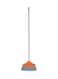 Delcasa Broom With PVC Coated Wooden Handle Orange/Silver