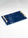 Lowha Decorative Acrylic Serving Tray With Gold Metal Handles And Marble Design Design 20x30 cm