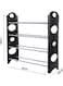 Generic Tiers Shelf Shoes Rack Storage Organizer Silver/Black 66x6x23cm