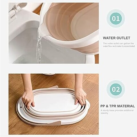 BBstore Space Saving Pop Up Bucket Collapsible Basin