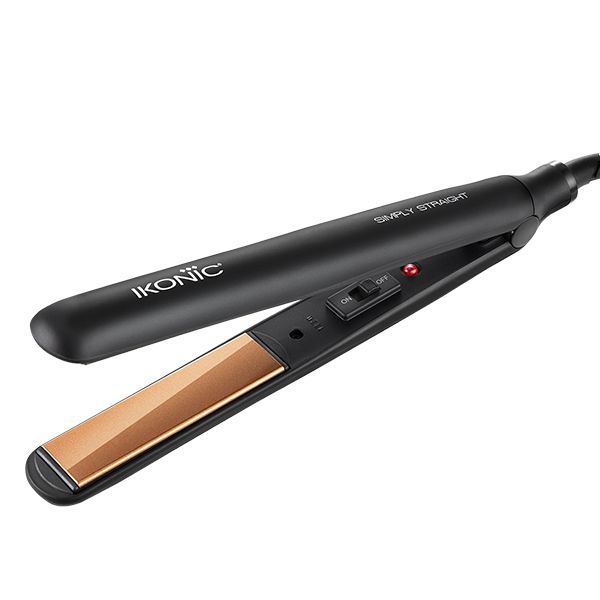 Ikonic Simply Straight Hair Straightener - Black &amp; Golden