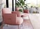 Navodesk Cloud Chair, Single Seater Sofa, Lounge &amp; Waiting Chair, Modern Fabric Armchair, Dark Blue