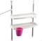 Double layered adjustable kitchen storage shelf