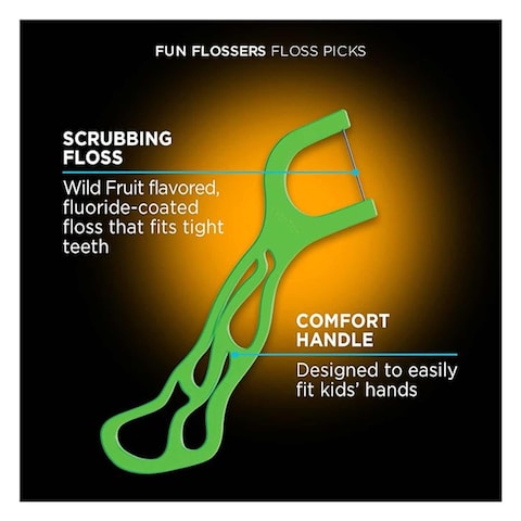 DenTek Fun Flossers Floss Pick for Kids 75 Count