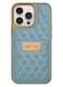 ONEGIF Design iPhone 14 Pro Case Premium Leather Case Cover with Card Slot Holder Blue