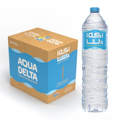 Aqua Delta Natural Drinking Water - 1.5 Liters - 12 Bottles