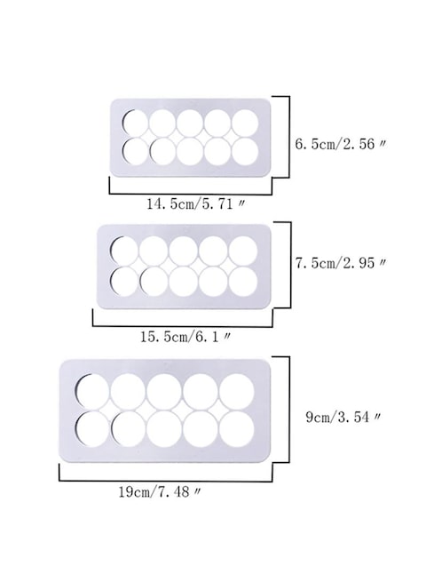 Generic 3-Piece Cake Fondant Embossing Mould Set White
