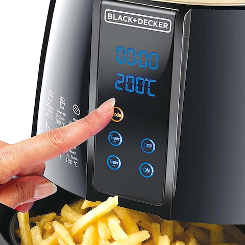 مقلاة هوائية بلاك+ديكر ايروفراي، سعة 4 لتر، 1.2 كجم، اسود/ذهبي - AF300-B5