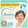 Pampers Premium Care Taped Baby Diapers Size 6 (13+kg)  108 Diapers