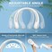 Portable Neck Fans, Hands Free Bladeless Fan, Wearable Personal Fan, Neck Fan Rechargeable, USB Powered Desk Fan, 3 Speeds-White