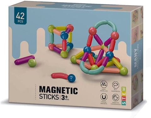 Generic Magnetic Toys Building Blocks, Magnets For Kids 3, 4, 5, 6 Year Old, Magnetic Balls And Magnet Rods Toy Building Set