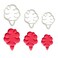 Generic 3Pcs Cotton Candy Shape Cookies Fondant And Dough Cutter And Imprint And Drawing Stencils, Kids Educational Toys