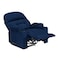 In House Velvet Rocking &amp; Rotating Cinematic Recliner Chair With Cups Holder - Dark Blue - NZ80
