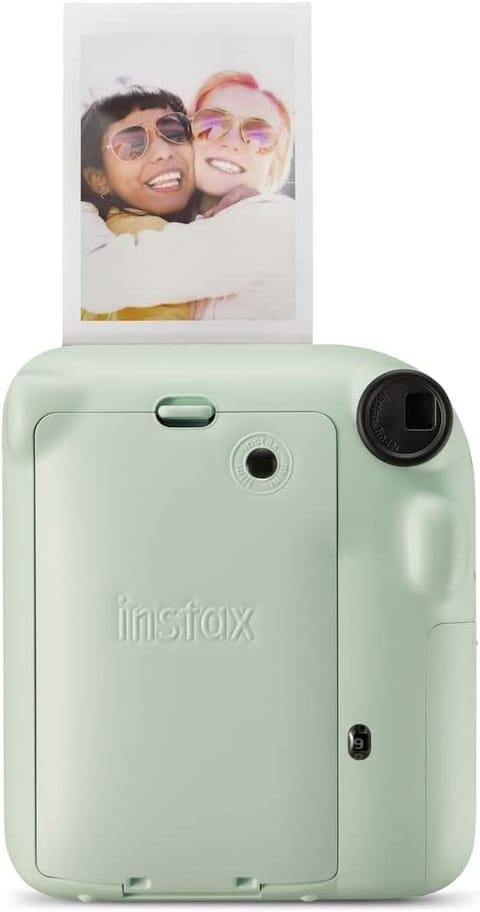 Fujifilm Instax Mini 12 Instant Film Camera, Auto Exposure With Built-In Selfie Lens, Mint Green