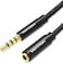 Vention 3.5mm Audio Mic Extension Cable, Headphone Extension Cable 4 Pole 3.5mm Audio Extension Cable Stereo Audio Cable, Gold Plated Interface Nylon Braided Cable, For Headset/TV/Laptop (1M)