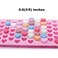 55 Hole Heart Shape Love Candy Silicone Decorating Mold Ice Cube Tray Silicone Chocolate Sugar Paste Tool Cookie Muffin Baking Pan, Pink
