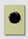 Lowha Spiral Notebook With 60 Sheets And Hard Paper Covers With Abstract Black Circle Shade Design, For Jotting Notes And Reminders, For Work, University, School