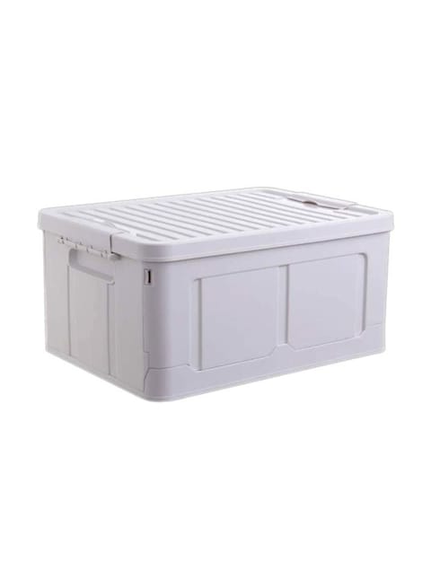 Royal Polar Foldable Plastic Storage Box White 22.6x34.4x47centimeter