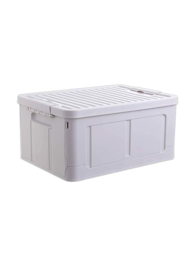 Royal Polar Foldable Plastic Storage Box White 22.6x34.4x47centimeter