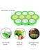 Silicone Baby Food Freezer Tray with Clip-on Lid - Perfect Storage Container for Homemade, Vegetable Fruit Purees and Breast Milk, Green