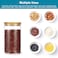 Jjone Glass Food Storage Jars Containers, High Borosilicate Glass Cookies With Airtight Bamboo Lid Set Of 3, Kitchen Canisters -750ml/25.36Fl.Oz