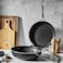 HENCKELS Capri Notte Frypan and Wok Set Granitium Non-stick Coating, 3-piece