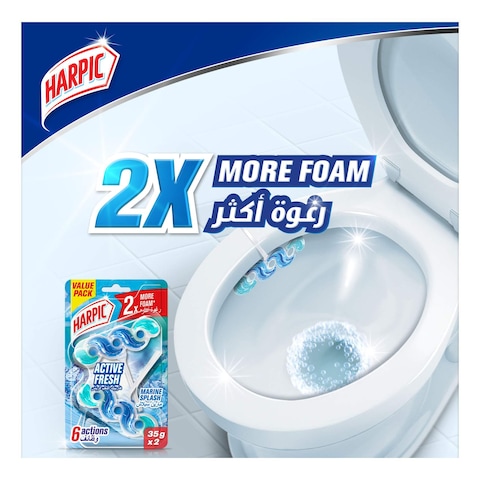 Harpic Toilet Block Active Fresh Marine Splash 35g