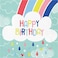 Creative Converting- Over The Rainbow Paper Treat Bags W/ Cloud Stickers 10pcs< >Multicolor< >