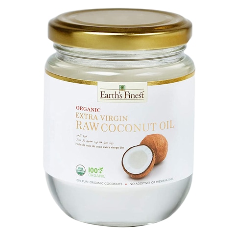 Earth&#39;s Finest Organic Coconut Oil Extra Virgin Raw 200ml