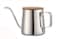 Lushh Stainless Steel Long Narrow Spout Coffee Pots With Wooden Lid 350 mL