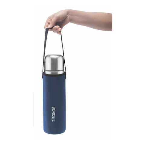 Borosil Hydra Vacuum Insulated Thermo Flask Blue 750ml