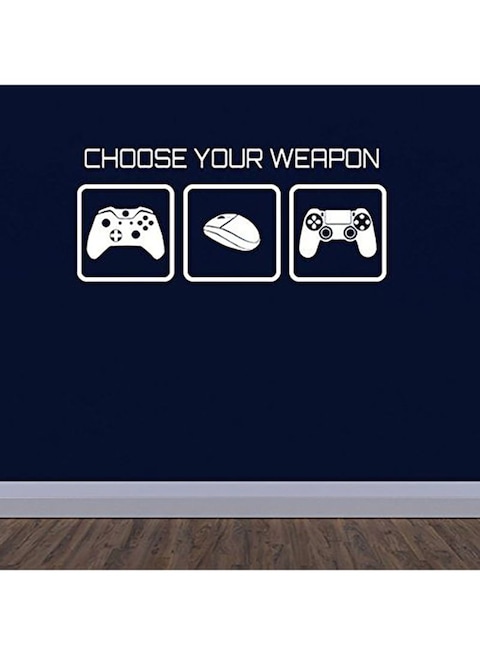 Spoil Your Wall Gaming Design Wall Decals White 90x40cm