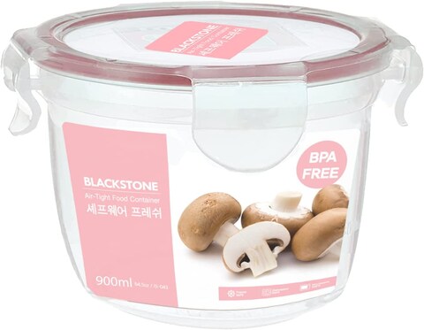 Blackstone Food Container Round With Air Tight Lid, Kitchen Food Container For Cookies, Candy, Snack And More (220, Round, 1, Is211)