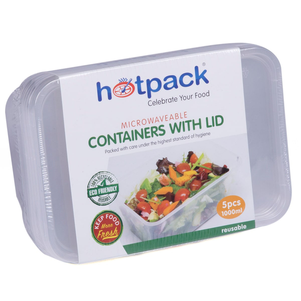 Buy Hotpack - Micro Wave Cont Rect 1000Ml - 5Pcs Online | Carrefour UAE