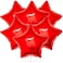 Party Time 6-Pieces 18 Inches Red Star Foil Balloons Set For Wedding, Anniversary, Birthday Party Decorations - Party Supplies
