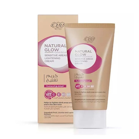 Eva Skin Care Natural Glow Lightening Cream for Sensitive Areas - 50 gram