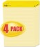 3M 561Vad4Pk Post-It Easel Pads, Ruled, 25 X 30, Yellow, 4 Pads/Carton
