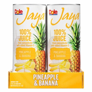 Dole Jaya Pineapple And Banana Juice 250ml Pack of 4