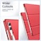 Case For Samsung Galaxy Tab S9 Ultra 14.6-Inch, Translucent Back Tri-Fold Stand Protective Tablet Cover, Support S Pen Charging Auto Wake/Sleep Red