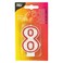 PAPSTAR B'DAY CANDLE 8 RED EDGE