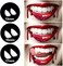 Kkinyas 3 Pairs Vampire Teeth Fangs With Adhesive, Halloween Party Werewolf Cosplay, Dentures Props Horror For Kids / Adults Favors