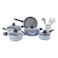 Royalford Granite Cooking Set 15 Pieces Black
